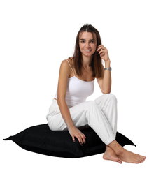 Atelier Del Sofa Cushion Pouf 70x70 - Black